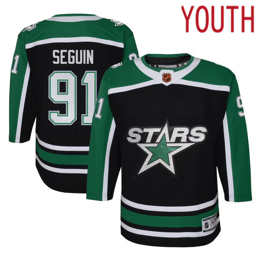 Youth Dallas Stars #91 Tyler Seguin Black Special Edition Premier Player NHL Jersey